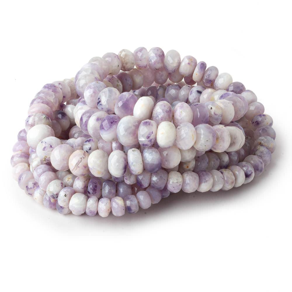 4.5mm - 8.5mm Morado Purple Opal faceted rondelles 18 inch 100 beads (ONLINE ORDER ONLY)