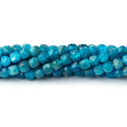 4.5mm Apatite Micro Faceted Cube Beads 12.5 inch 70 pieces