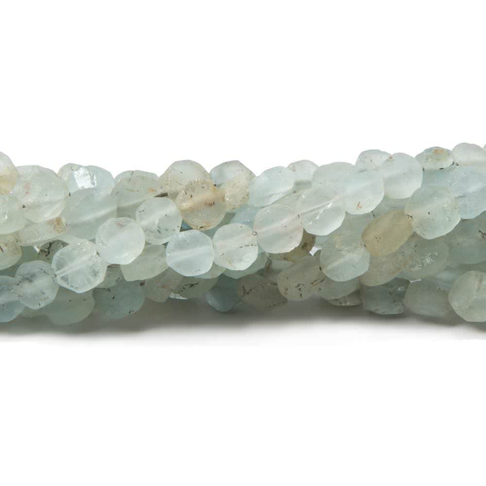 4.5mm Frosted Multi Beryl plain coin beads 12.5 inch 75 pieces (ONLINE ORDER ONLY)