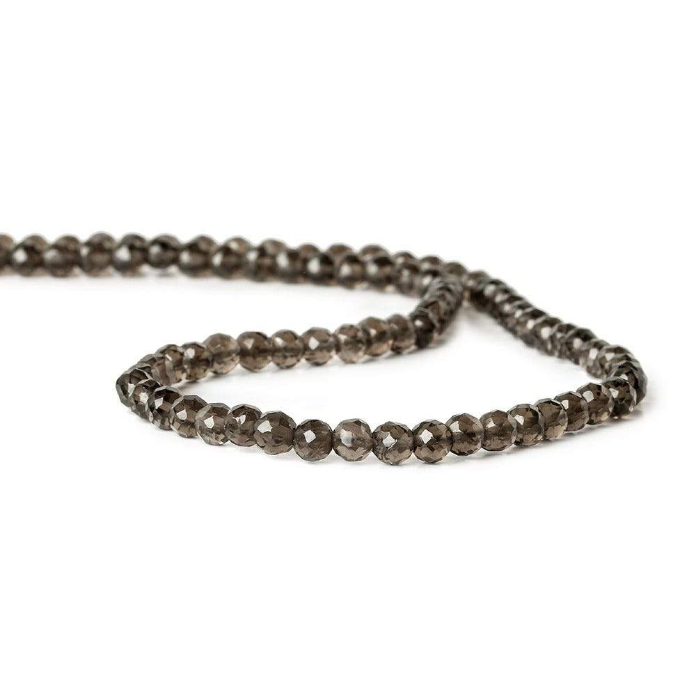 4.5mm Smoky Quartz Faceted Round Beads 13.25 inch 88 pieces (ONLINE ORDER ONLY)