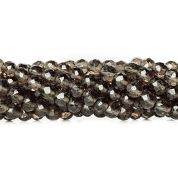 4.5mm Smoky Quartz Faceted Round Beads 13.25 inch 88 pieces (ONLINE ORDER ONLY)