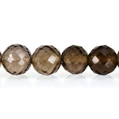 4.5mm Smoky Quartz Faceted Round Beads 13.25 inch 88 pieces (ONLINE ORDER ONLY)