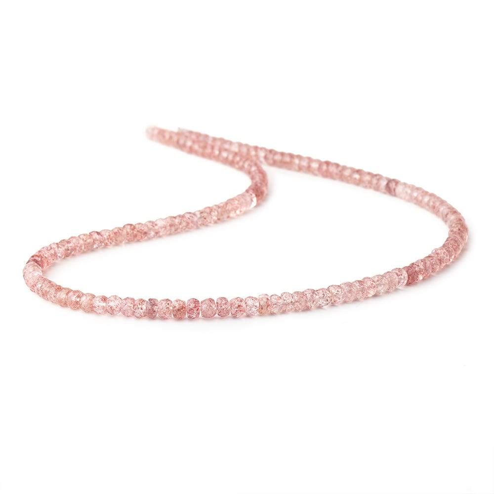 4.5mm Strawberry Quartz Faceted Rondelle Beads 16 inch 148 pieces (ONLINE ORDER ONLY)