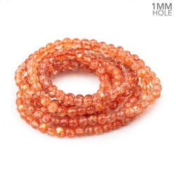 4.5mm Sunstone Plain Round Beads 21 inch 126 pieces AAA 1mm hole (ONLINE ORDER ONLY)