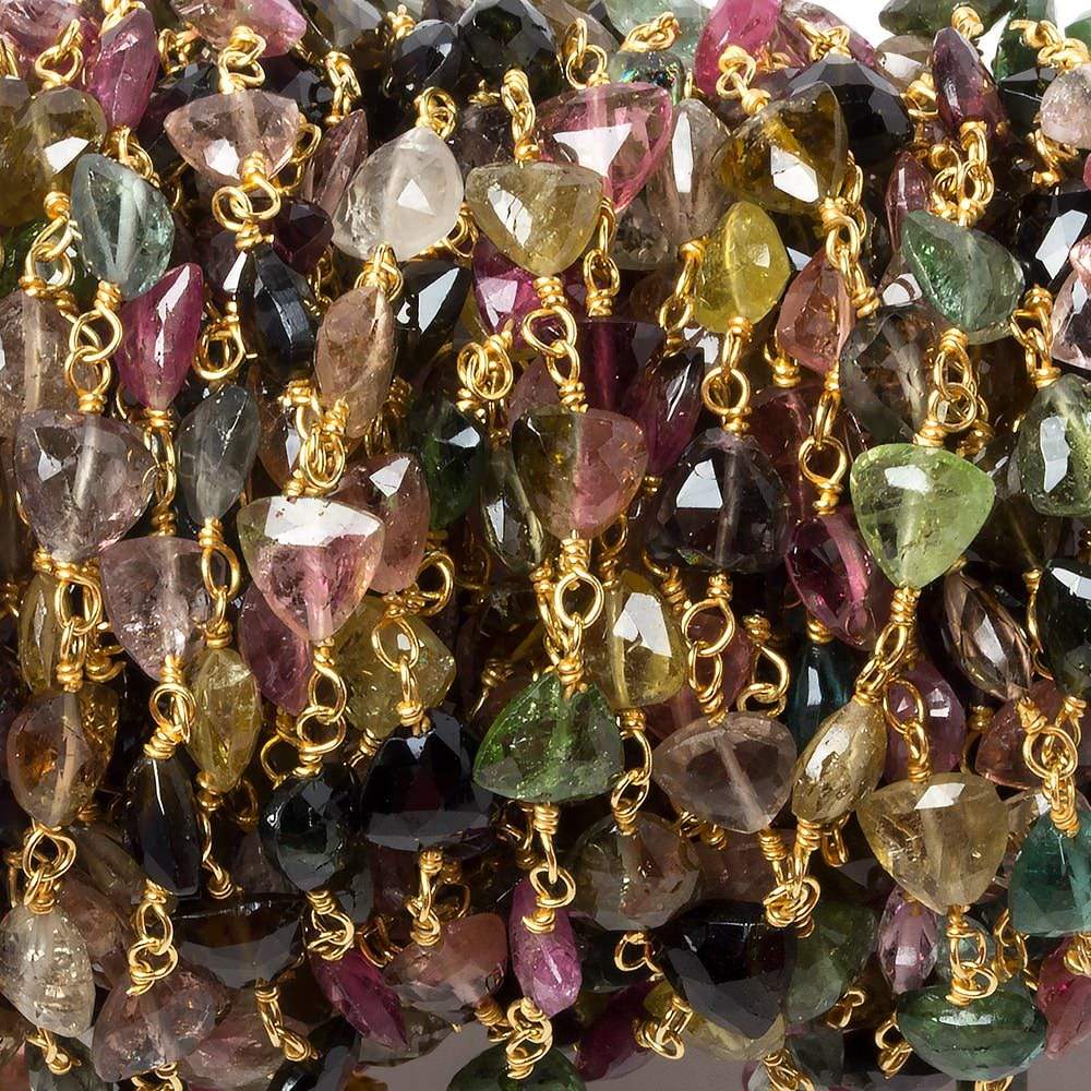 4.5mm Tourmaline Faceted Vermeil Chain by the foot (ONLINE ORDER ONLY)