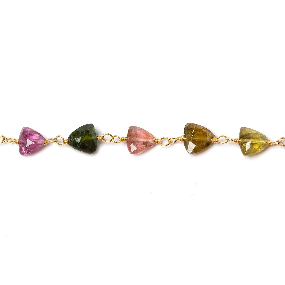 4.5mm Tourmaline Faceted Vermeil Chain by the foot (ONLINE ORDER ONLY)