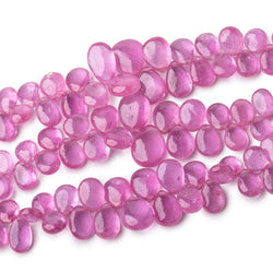 4.5x4-10x8mm Pink Sapphire Plain Pear Beads Set of 3 Strands AAA (ONLINE ORDER ONLY)