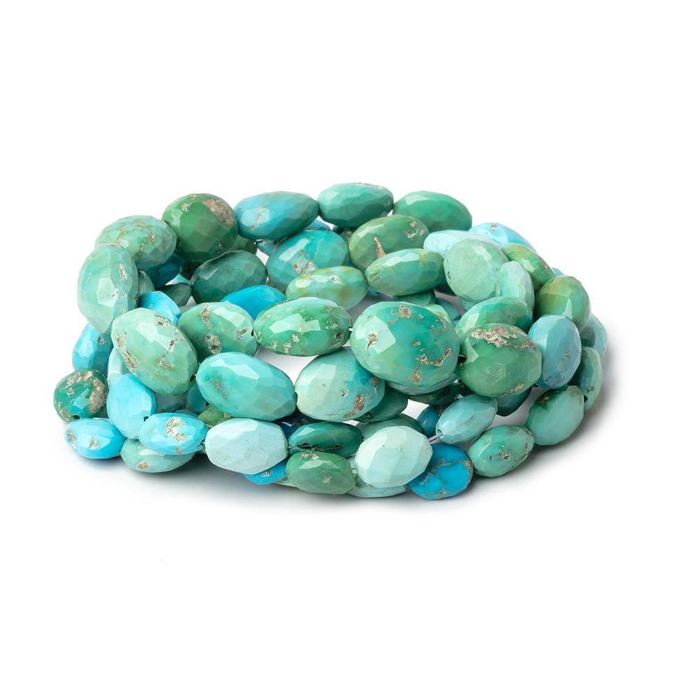 4.5x4-12.5x9.5mm Sleeping Beauty Turquoise Faceted Nuggets 17 inch 46 Beads (ONLINE ORDER ONLY)