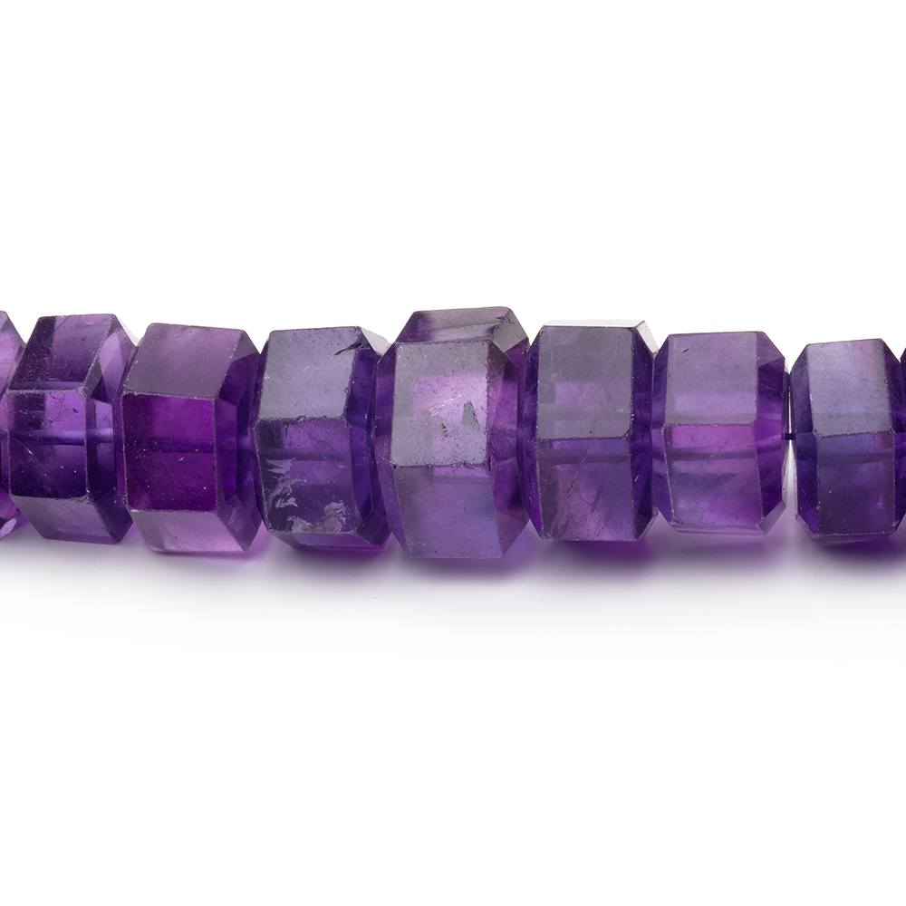4.5x6.5-7.5x11mm Amethyst Faceted Hexagon Beads 17 inch 82 pieces AA (ONLINE ORDER ONLY)