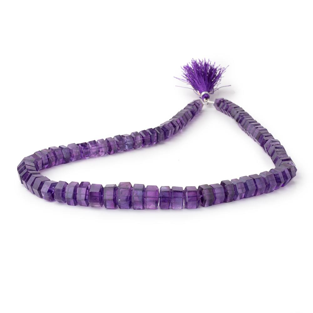 4.5x6.5-7.5x11mm Amethyst Faceted Hexagon Beads 17 inch 82 pieces AA (ONLINE ORDER ONLY)