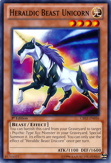 Heraldic Beast Unicorn [CBLZ-EN016] Common (ONLINE ORDER ONLY)