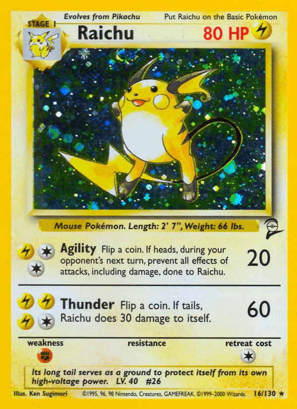 Raichu (16/130) [Base Set 2] (Online Only)