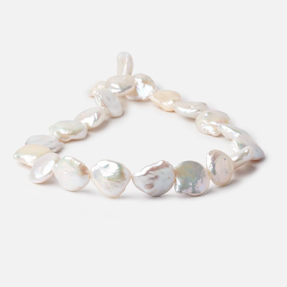 16mm Off White Coin Freshwater Pearls 14.5 inch 21 pieces (ONLINE ORDER ONLY)