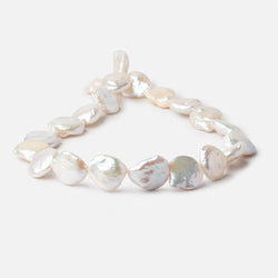 16mm Off White Coin Freshwater Pearls 14.5 inch 21 pieces (ONLINE ORDER ONLY)
