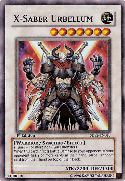 X-Saber Urbellum [5DS2-EN043] Super Rare (ONLINE ORDER ONLY)