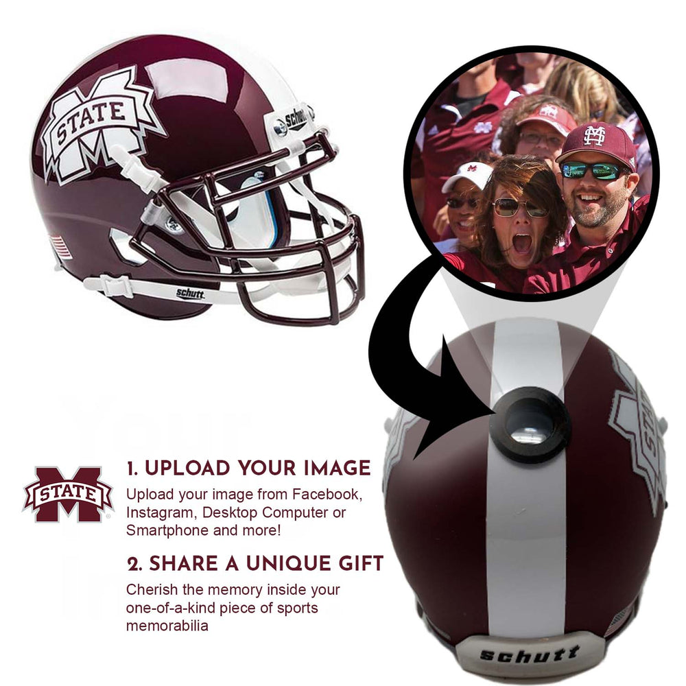 MSU Bulldogs College Football Collectible Mini Helmet - Picture Inside - FANZ Collectibles (Online Order Only) (ONLINE ORDER ONLY)