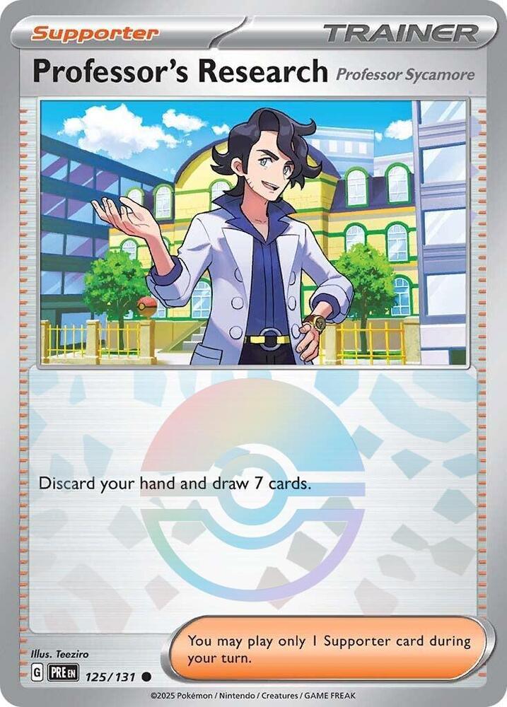 Professor's Research (125/131) [Professor Sycamore] (Poke Ball Pattern) [Scarlet & Violet: Prismatic Evolutions] (Online Only)