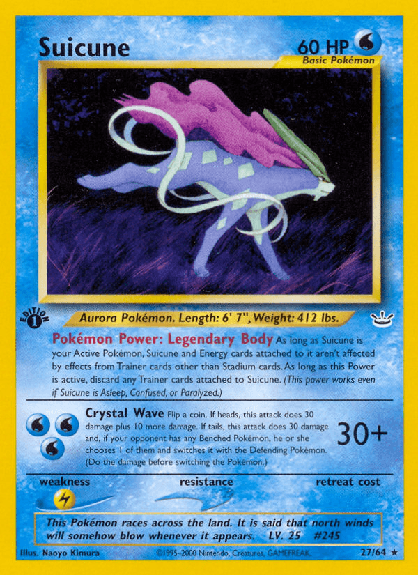 Suicune (27/64) [Neo Revelation 1st Edition] (Online Only)