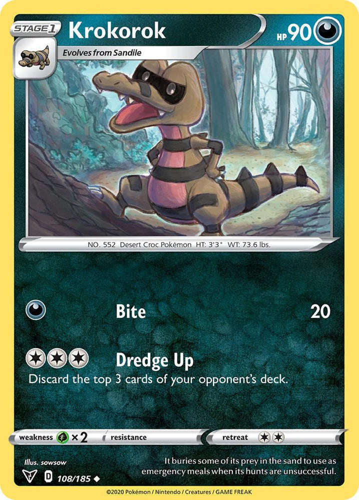 Krokorok (108/185) [Sword & Shield: Vivid Voltage] (Online Only)