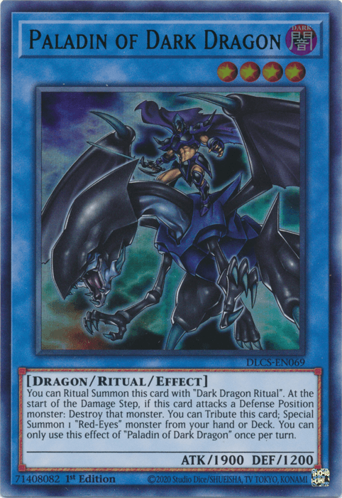 Paladin of Dark Dragon (Green) [DLCS-EN069] Ultra Rare (ONLINE ORDER ONLY)