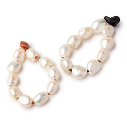 10-12mm Buttery White Large Hole Baroque Pearls Set of 10