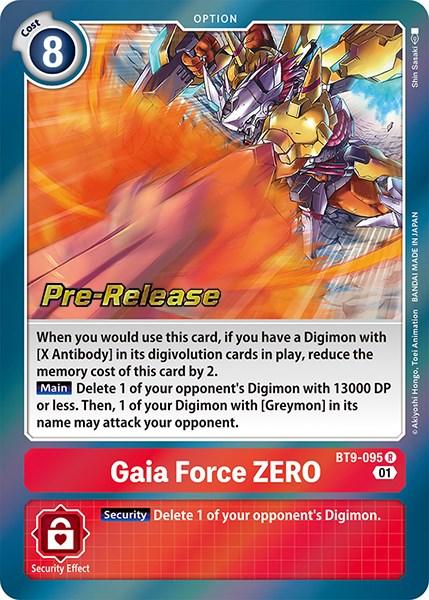 Gaia Force ZERO [BT9-095] [X Record Pre-Release Promos] (ONLINE ORDER ONLY)