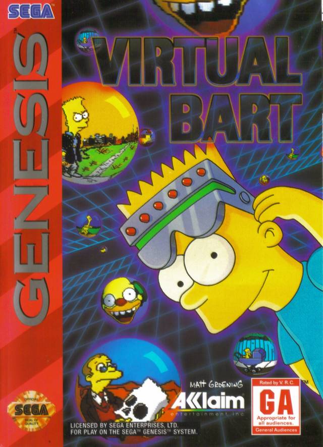 Virtual Bart (Sega Genesis) (ONLINE ORDER ONLY)