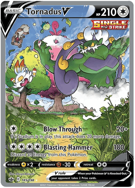Tornadus V (185/198) [Sword & Shield: Chilling Reign] (Online Only)
