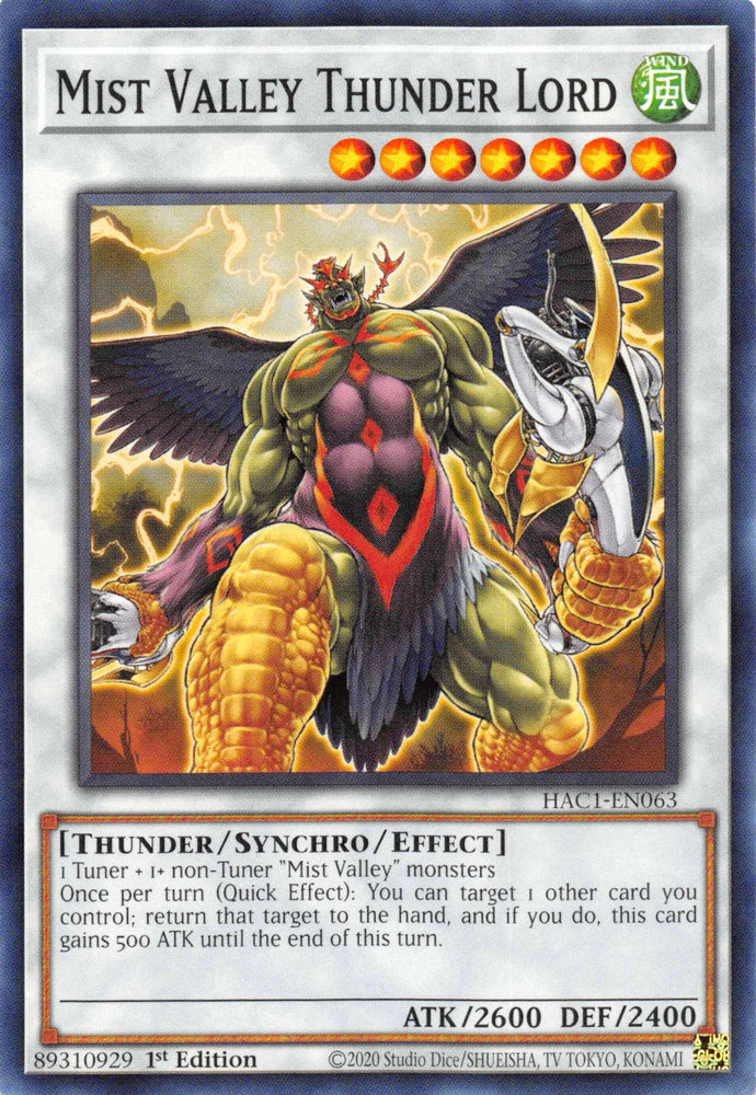 Mist Valley Thunder Lord [HAC1-EN063] Common (ONLINE ORDER ONLY)