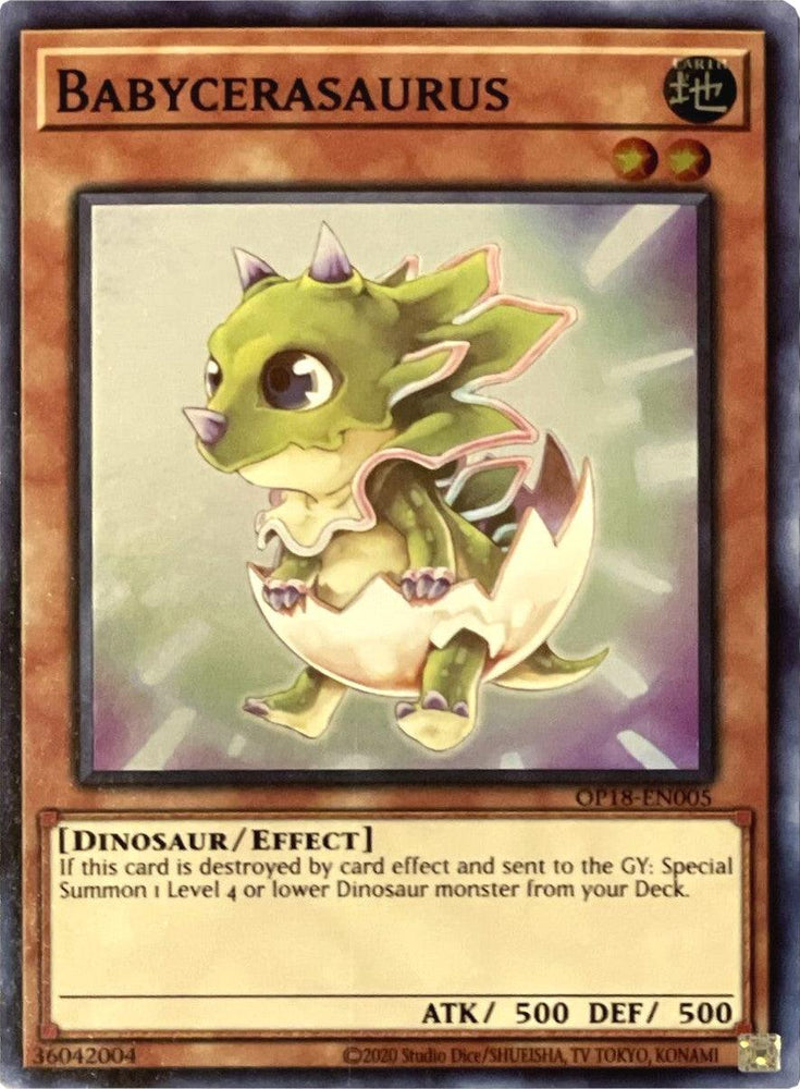 Babycerasaurus [OP18-EN005] Super Rare (ONLINE ORDER ONLY)