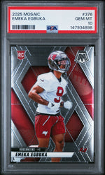 Graded 2025 Panini Mosaic Emeka Egbuka #376 Rookie RC Football Card PSA 10 Gem Mint