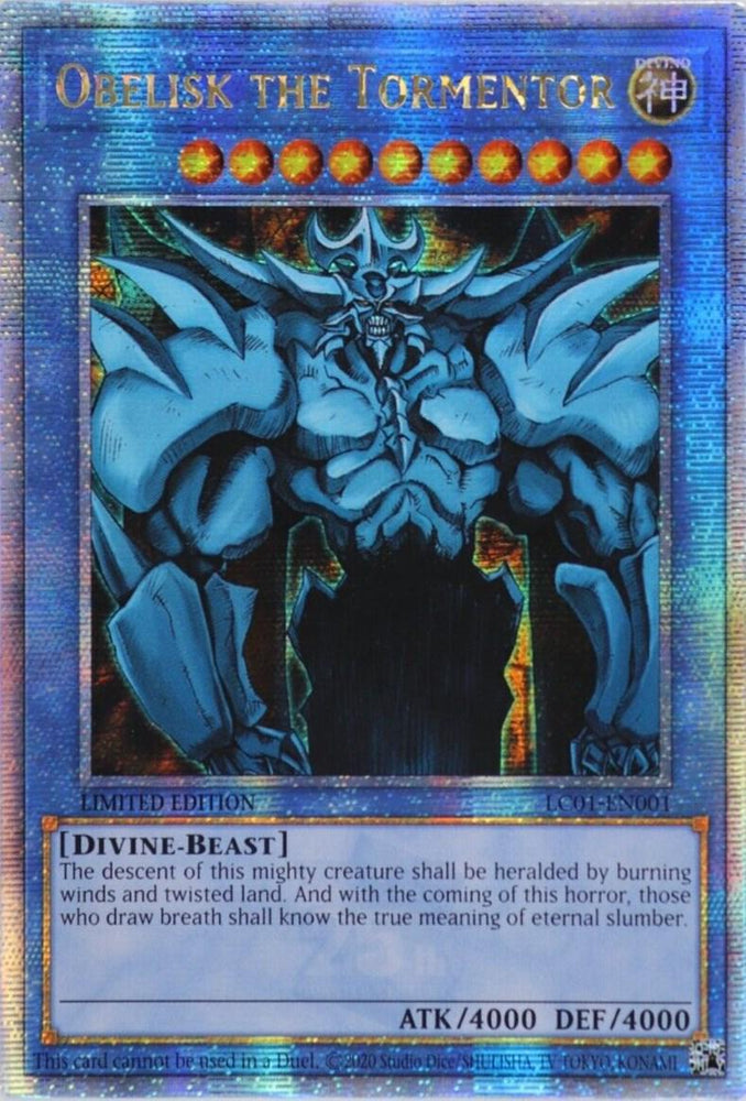 Obelisk the Tormentor (25th Anniversary) [LC01-EN001] Quarter Century Secret Rare (ONLINE ORDER ONLY)