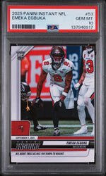 Graded 2025 Panini Instant NFL Emeka Egbuka #53 Rookie RC Football Card PSA 10 Gem Mint