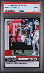 Graded 2025 Panini Instant NFL Emeka Egbuka #53 Rookie RC Football Card PSA 9 Mint