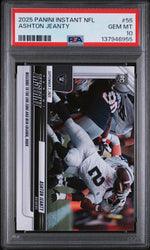 Graded 2025 Panini Instant Ashton Jeanty #55 Rookie RC Football Card PSA 10 Gem Mint
