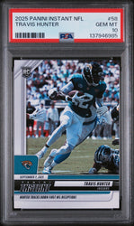 Graded 2025 Panini Instant Travis Hunter #58 Rookie RC Football Card PSA 10 Gem Mint
