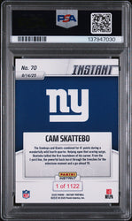 Graded 2025 Panini Instant Cam Skattebo #70 Rookie RC Football Card PSA 10 Gem Mint