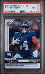 Graded 2025 Panini Instant Cam Skattebo #70 Rookie RC Football Card PSA 10 Gem Mint