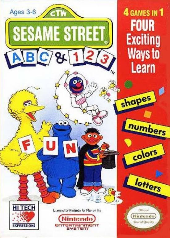 Sesame Street 123 and ABC (Nintendo NES) (Online Only)