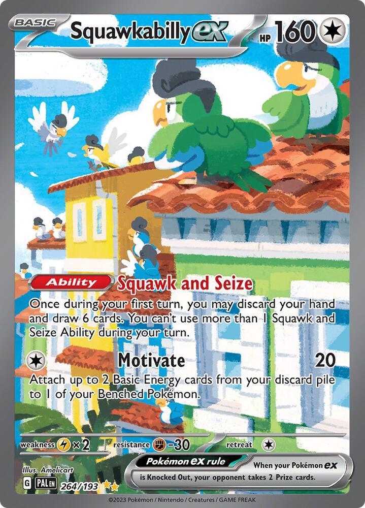 Squawkabilly ex (264/193) [Scarlet & Violet: Paldea Evolved] (Online Only) (ONLINE ORDER ONLY)