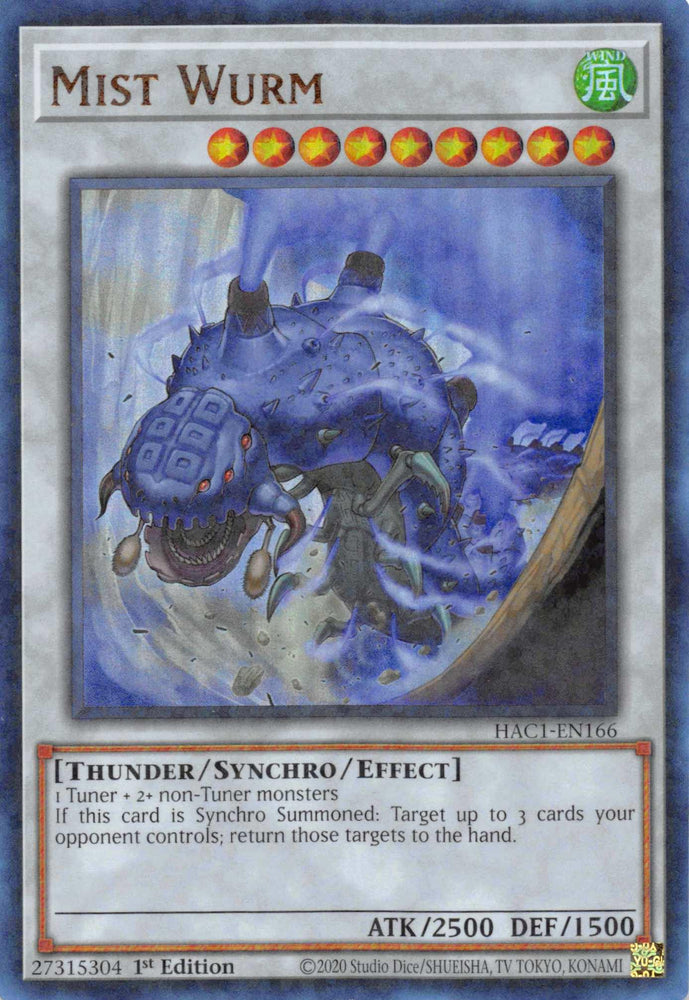 Mist Wurm (Duel Terminal) [HAC1-EN166] Parallel Rare (ONLINE ORDER ONLY)