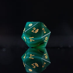 Green Agate Stone Dice Set (ONLINE ORDER ONLY)
