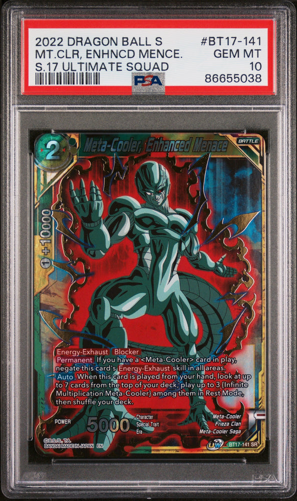 2022 DRAGON BALL SUPER ULTIMATE SQUAD META-COOLER, MENACE #BT17-141 - PSA 10 (Online Order Only)