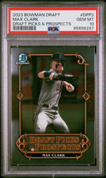 Graded 2023 Topps Bowman Draft Max Clark #DPP2 Draft Picks & Prospects Rookie RC Baseball Card PSA 10 Gem Mint (ONLINE ORDER ONLY)