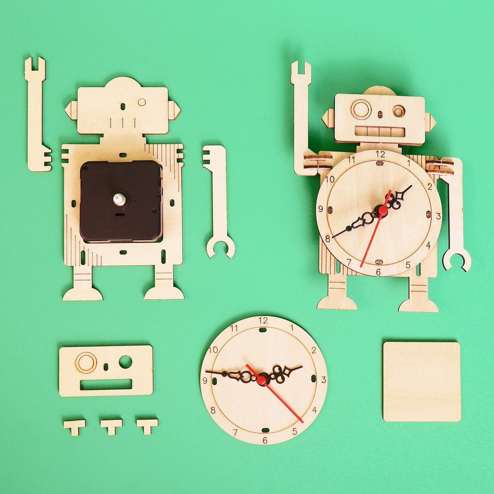 Robot Clock DIY Kit, Educational STEM Toy (ONLINE ORDER ONLY)