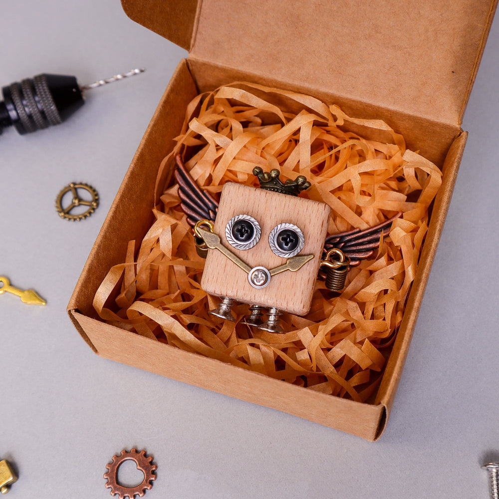 DIY Timberbot Kit – Build 2 Wooden Robots, Make Keychains & Necklaces (ONLINE ORDER ONLY)