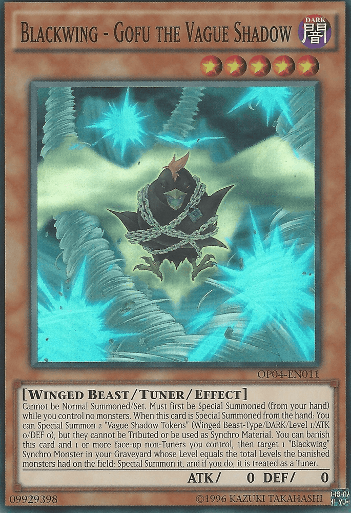 Blackwing - Gofu the Vague Shadow [OP04-EN011] Super Rare (ONLINE ORDER ONLY)