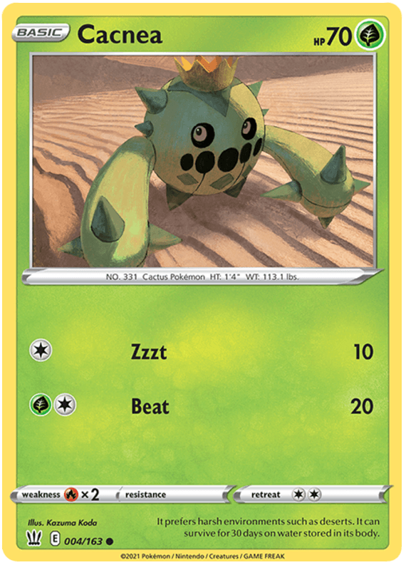 Cacnea (004/163) [Sword & Shield: Battle Styles] (Online Only)