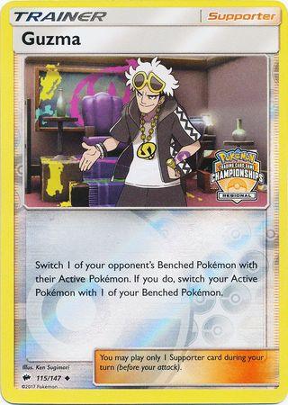 Guzma (115/147) (League Promo) [Sun & Moon: Burning Shadows] (Online Only)