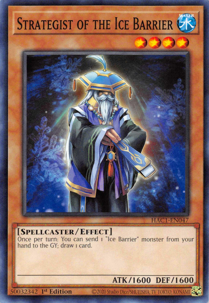 Strategist of the Ice Barrier (Duel Terminal) [HAC1-EN047] Parallel Rare (ONLINE ORDER ONLY)